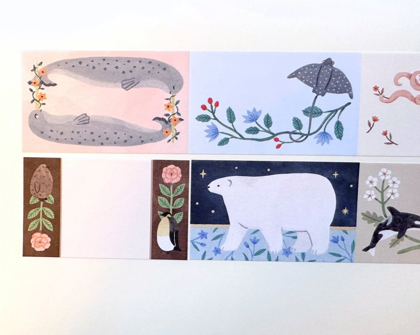 Eri Kamai - Ocean Animals writable sticky memo roll SAMPLES