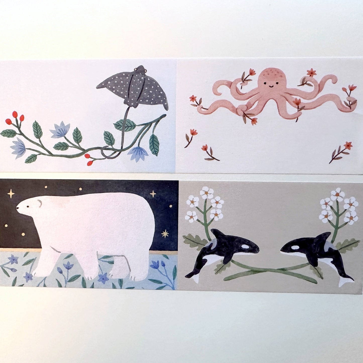 Eri Kamai - Ocean Animals writable sticky memo roll SAMPLES