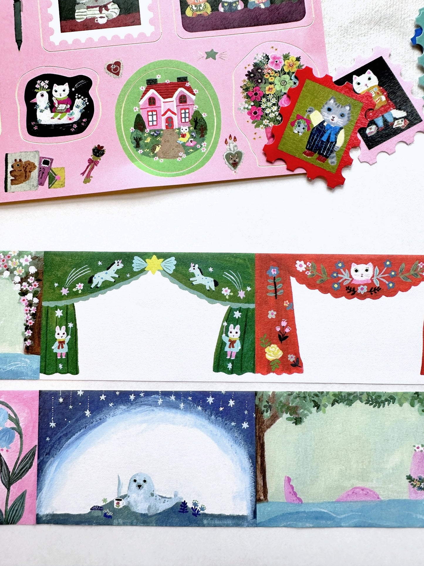 Yumi Kitagishi  - Curtain writable sticky memo roll SAMPLES
