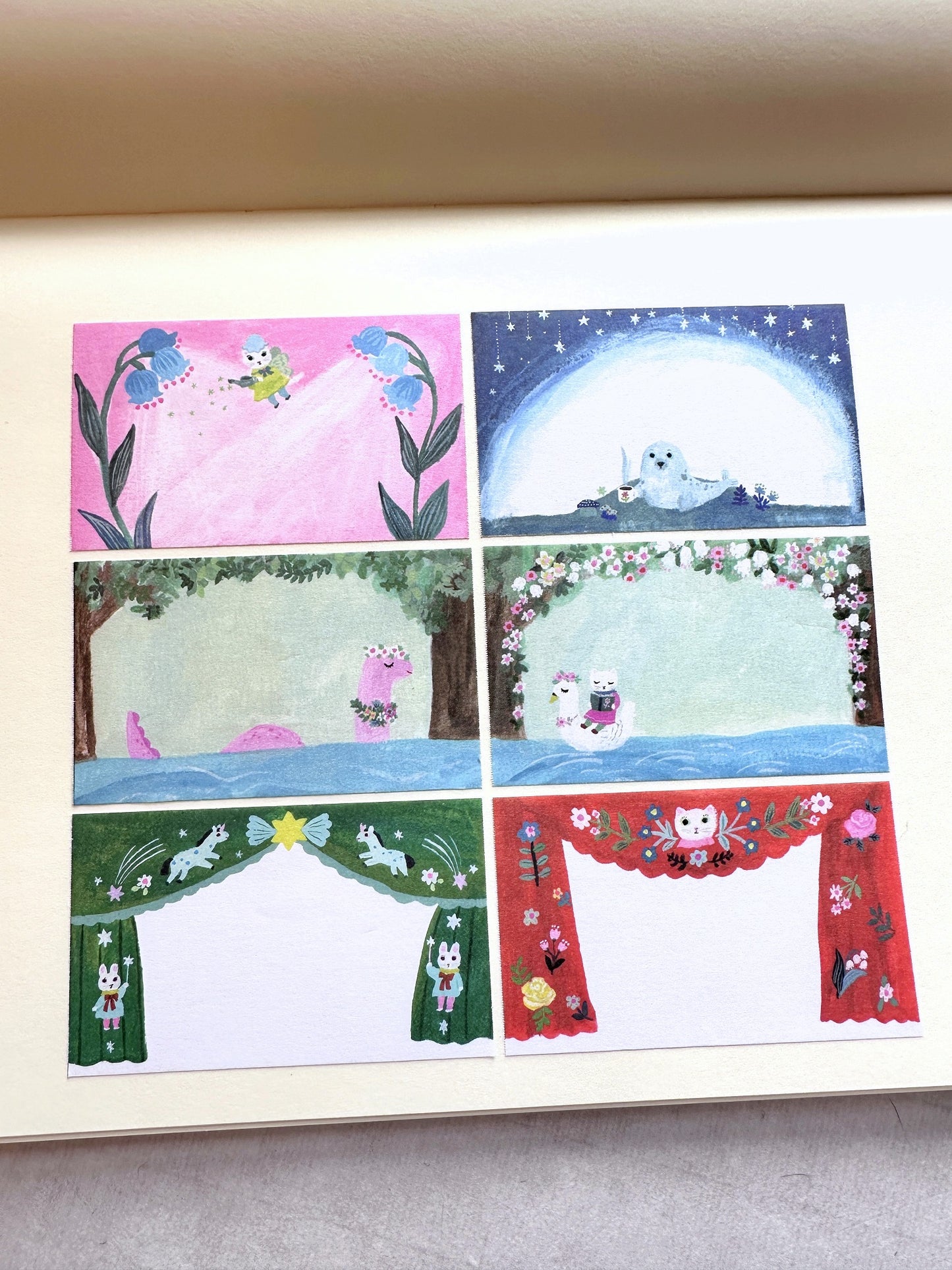 Yumi Kitagishi  - Curtain writable sticky memo roll SAMPLES