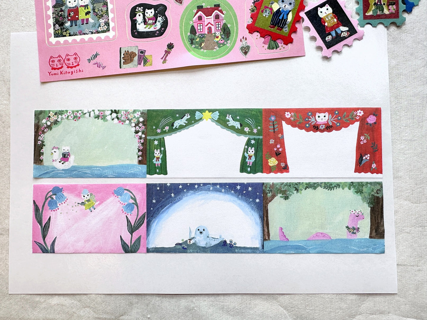 Yumi Kitagishi  - Curtain writable sticky memo roll SAMPLES