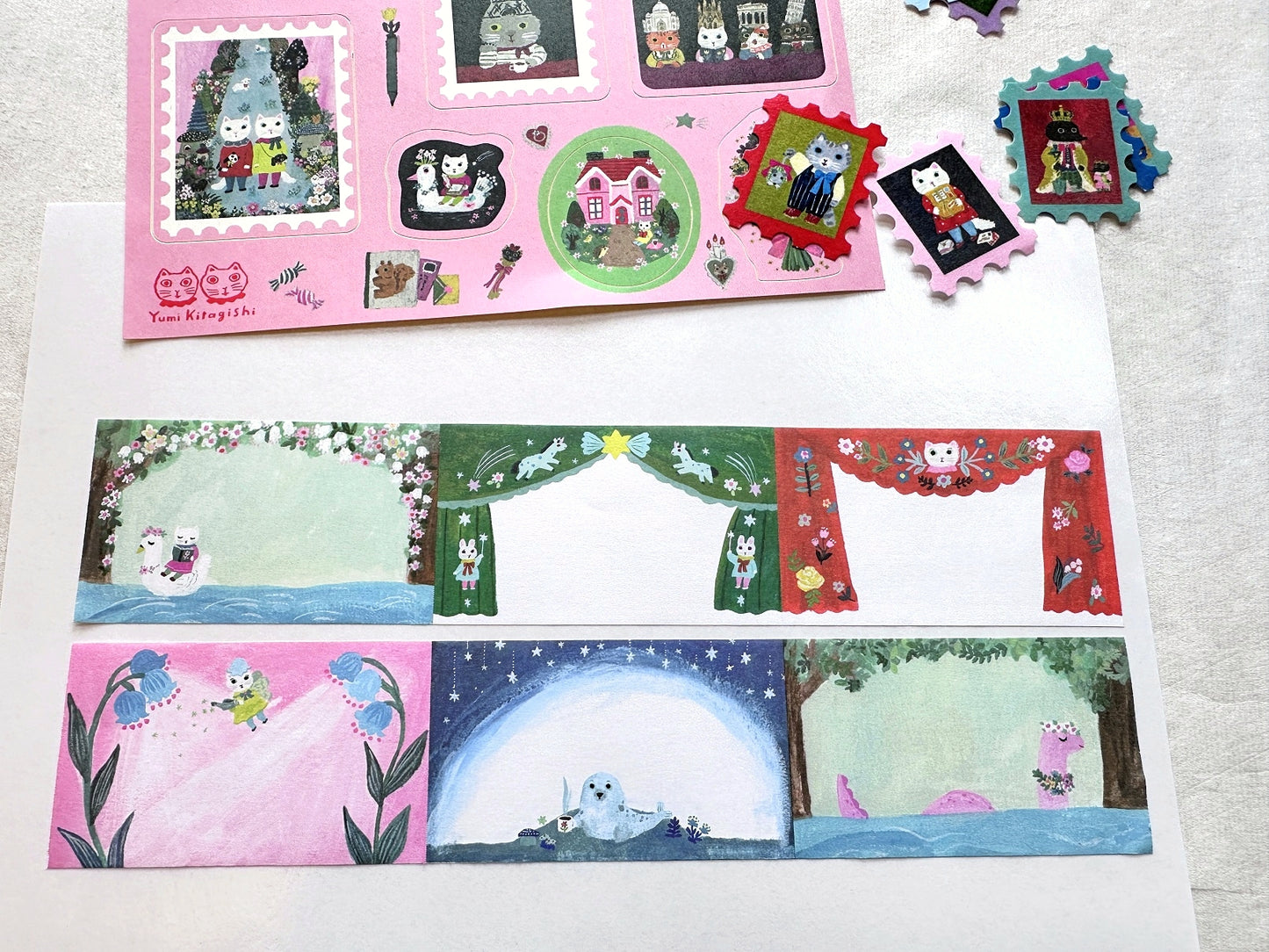 Yumi Kitagishi  - Curtain writable sticky memo roll SAMPLES