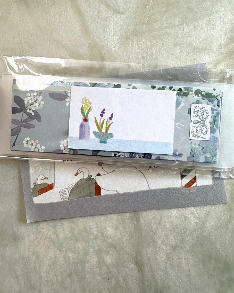 Otsukiyumi - Flowers writable sticky memo roll SAMPLES
