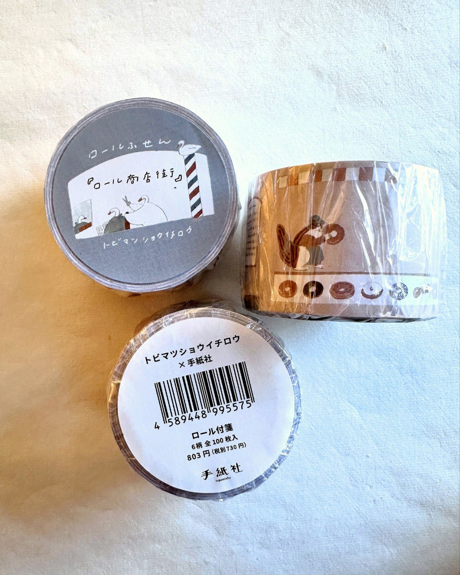 Tobimatsu Shoichiro - Roll Shopping Street writable sticky memo roll SAMPLES