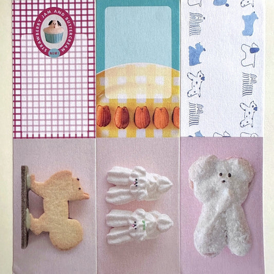 Maison Terrier - Delicious Dogs writable sticky memo roll SAMPLES
