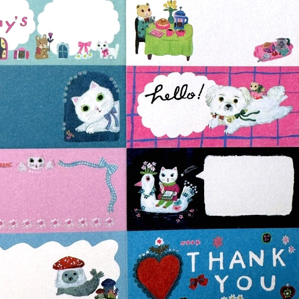 Yumi Kitagishi - Animal Fantasy petite sticky memo roll SAMPLES