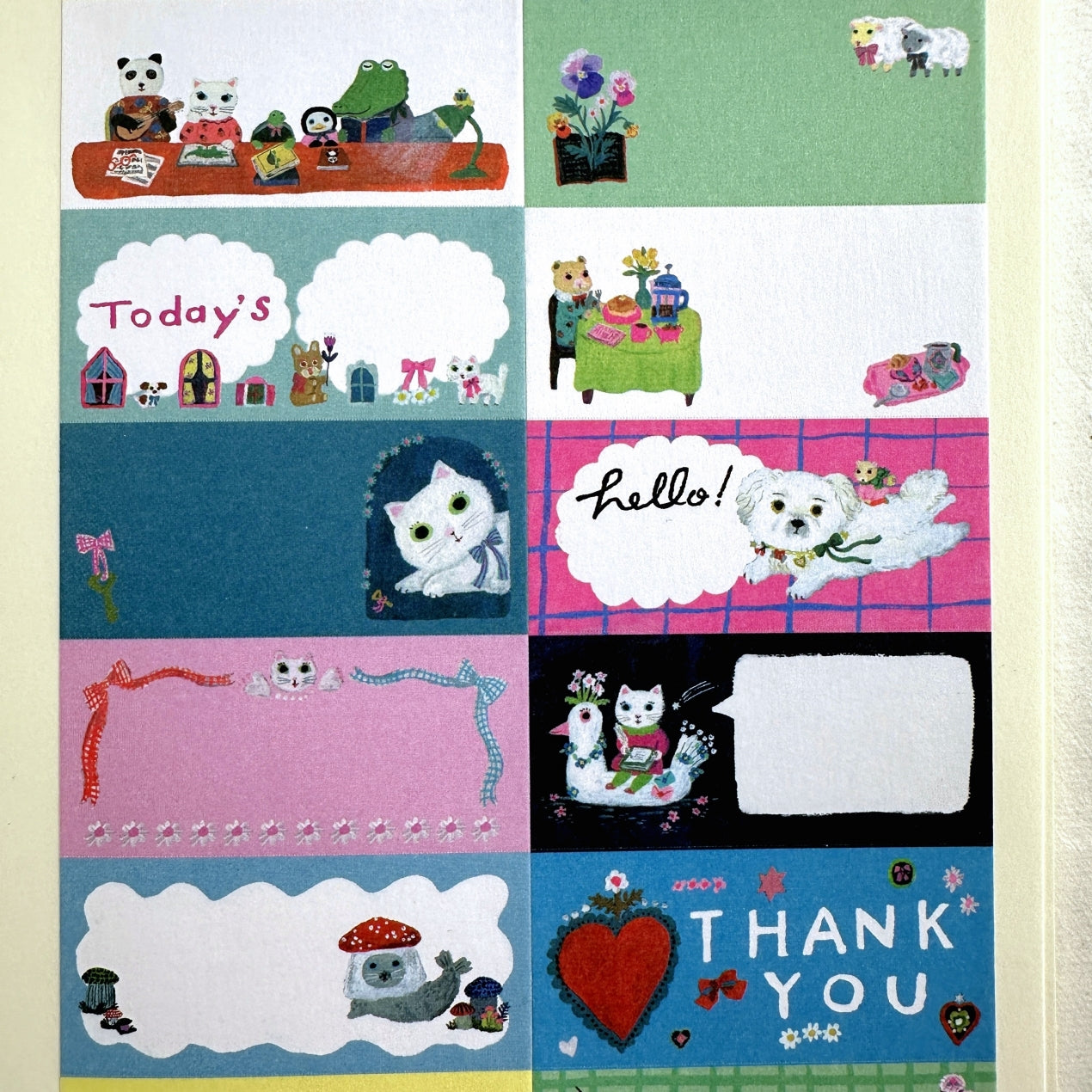 Yumi Kitagishi - Animal Fantasy petite sticky memo roll SAMPLES