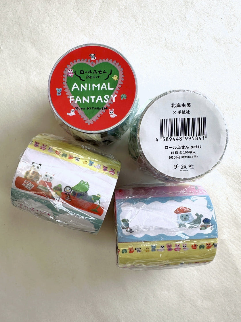 Yumi Kitagishi - Animal Fantasy petite sticky memo roll SAMPLES