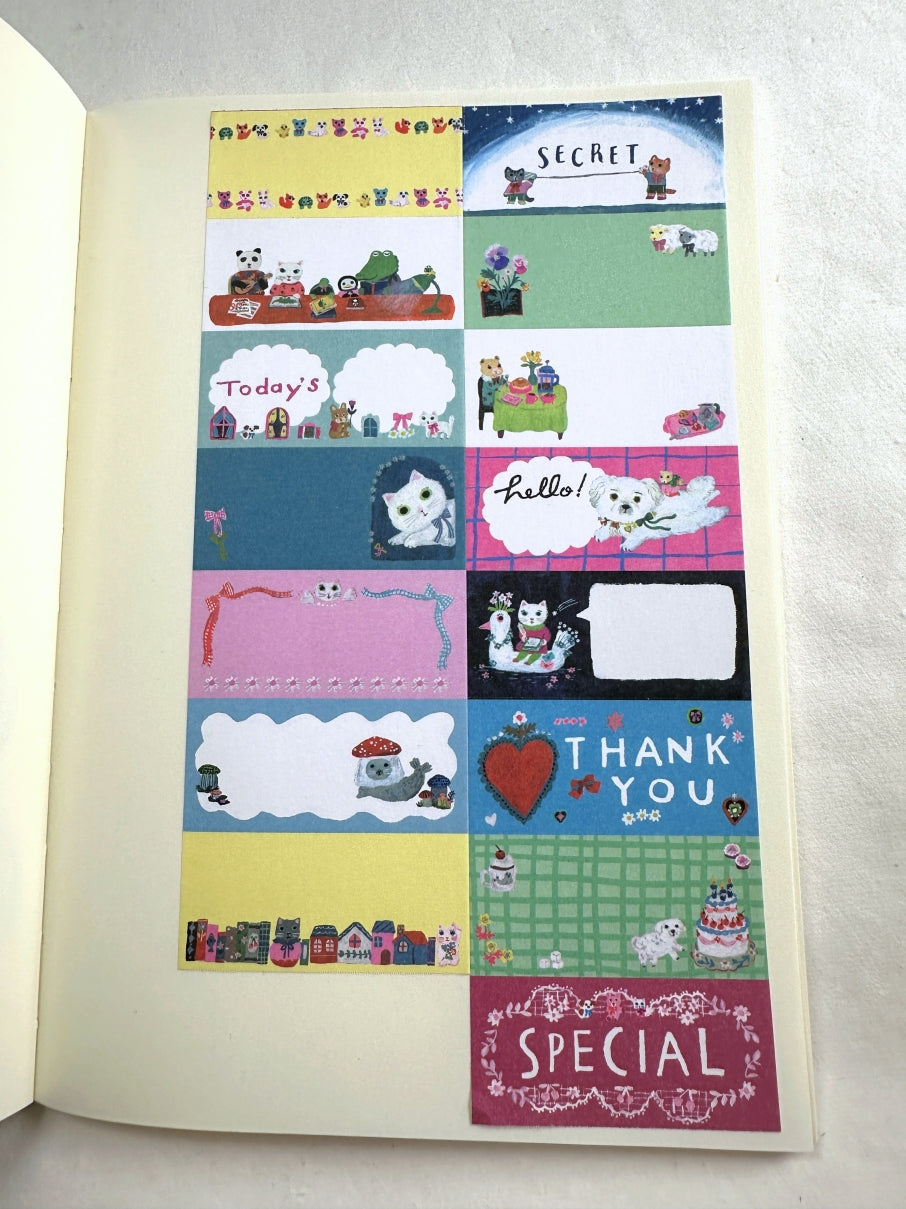 Yumi Kitagishi - Animal Fantasy petite sticky memo roll SAMPLES