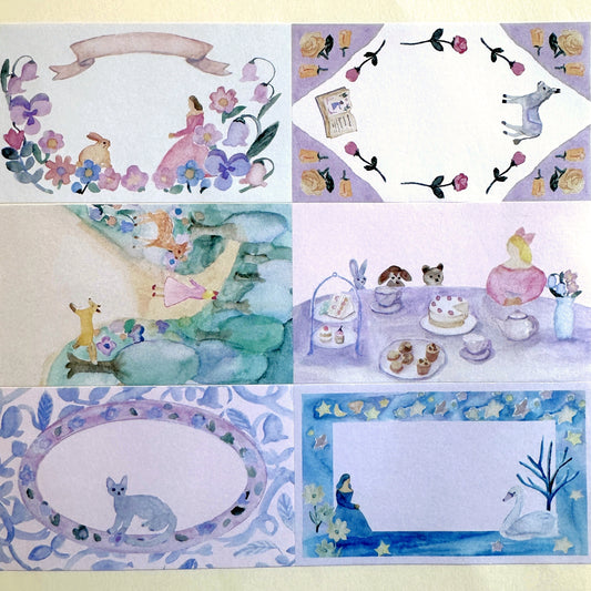 kin.iro.hitode - Animals and Girls sticky memo roll SAMPLES