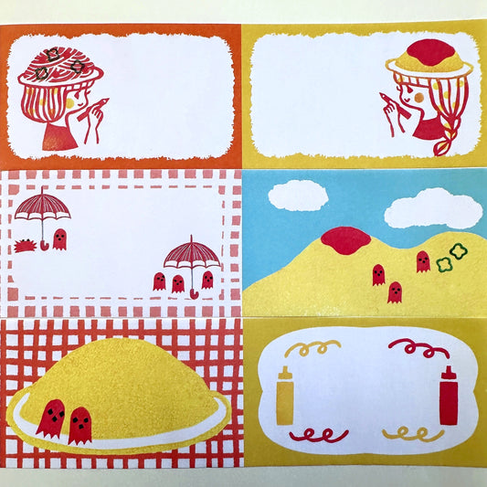 Tomikohan - Red & Yellow writable sticky memo roll SAMPLES