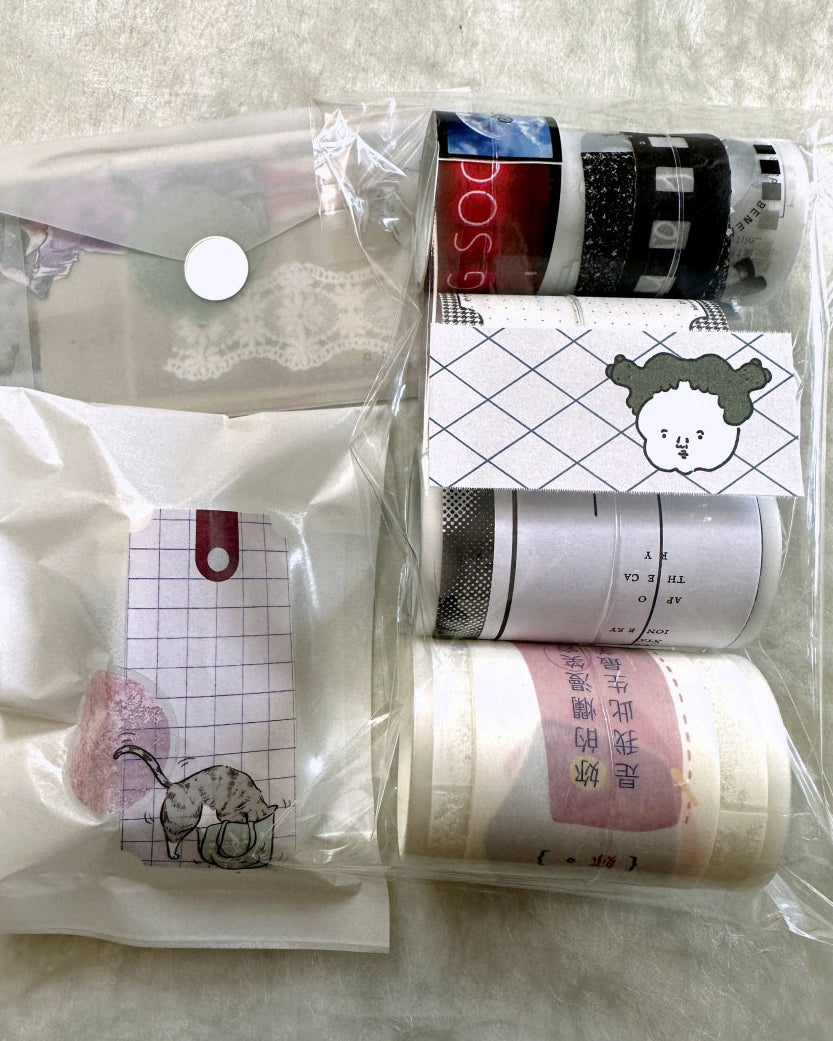 Nagaki Perm - Tulip petite sticky memo roll & SAMPLES
