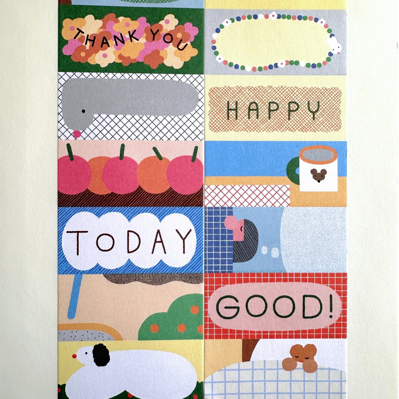 Shimamura Hikari - Lucky Color petite sticky memo roll SAMPLES