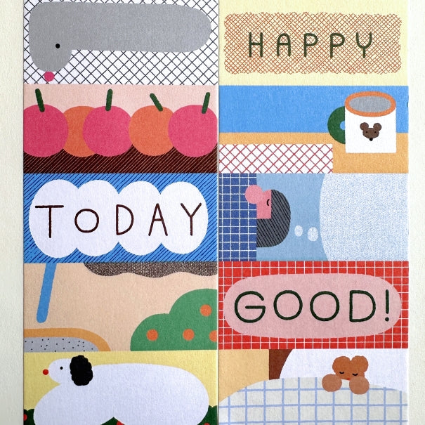 Shimamura Hikari - Lucky Color petite sticky memo roll SAMPLES