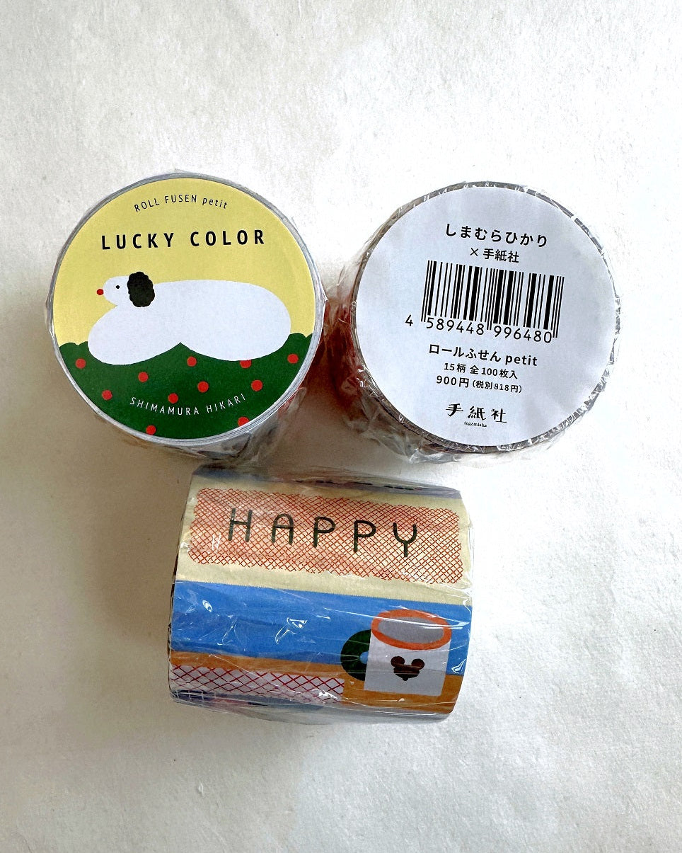 Shimamura Hikari - Lucky Color petite sticky memo roll SAMPLES