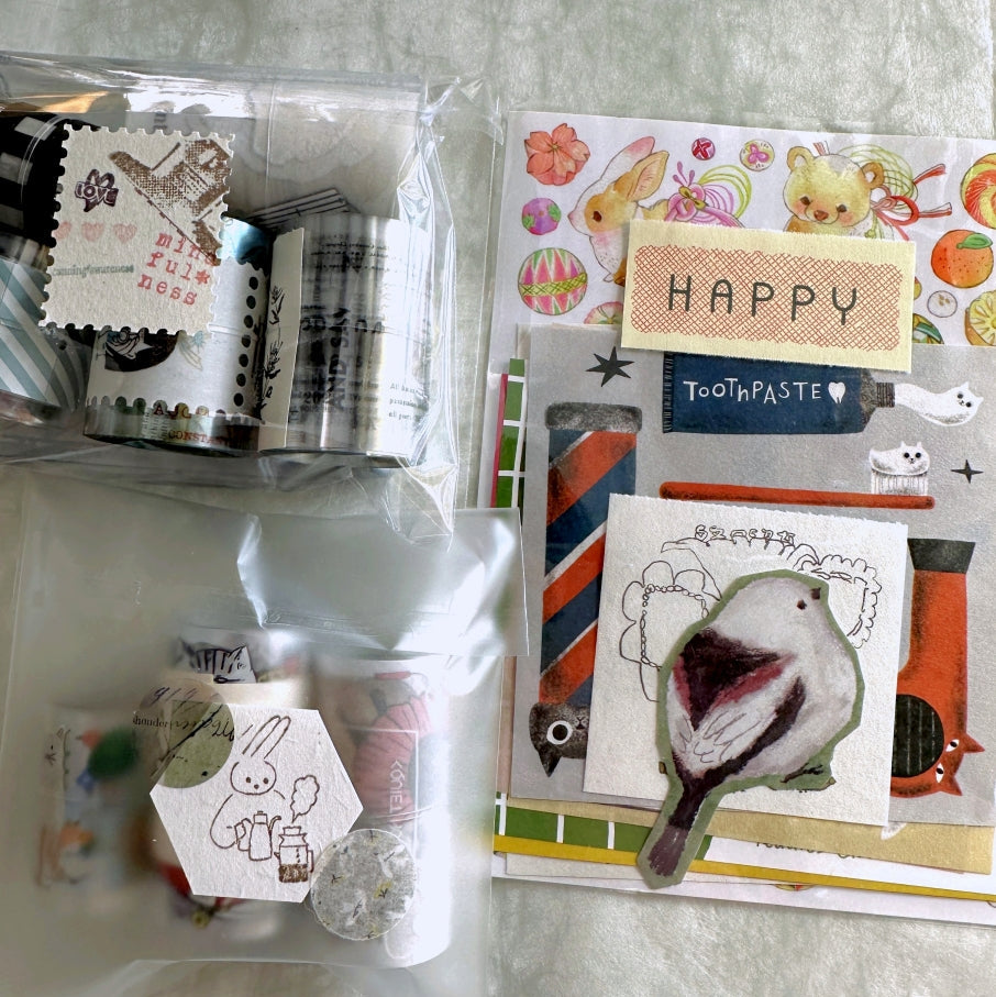 Shimamura Hikari - Lucky Color petite sticky memo roll SAMPLES