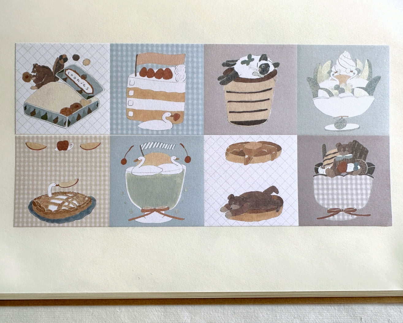 Tobimatsu Shoichiro - Dessert square sticky memo roll SAMPLES