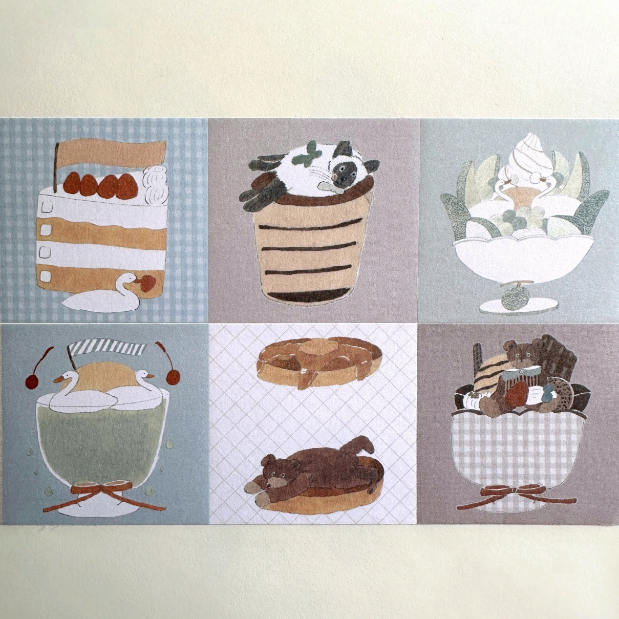 Tobimatsu Shoichiro - Dessert square sticky memo roll SAMPLES