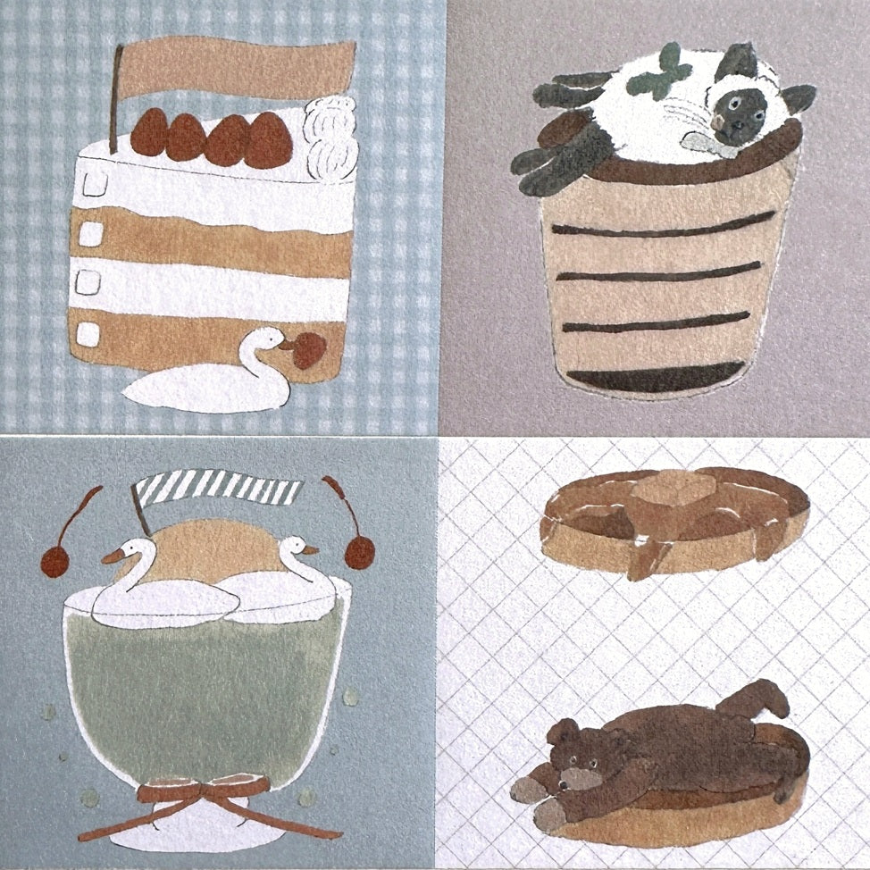 Tobimatsu Shoichiro - Dessert square sticky memo roll SAMPLES