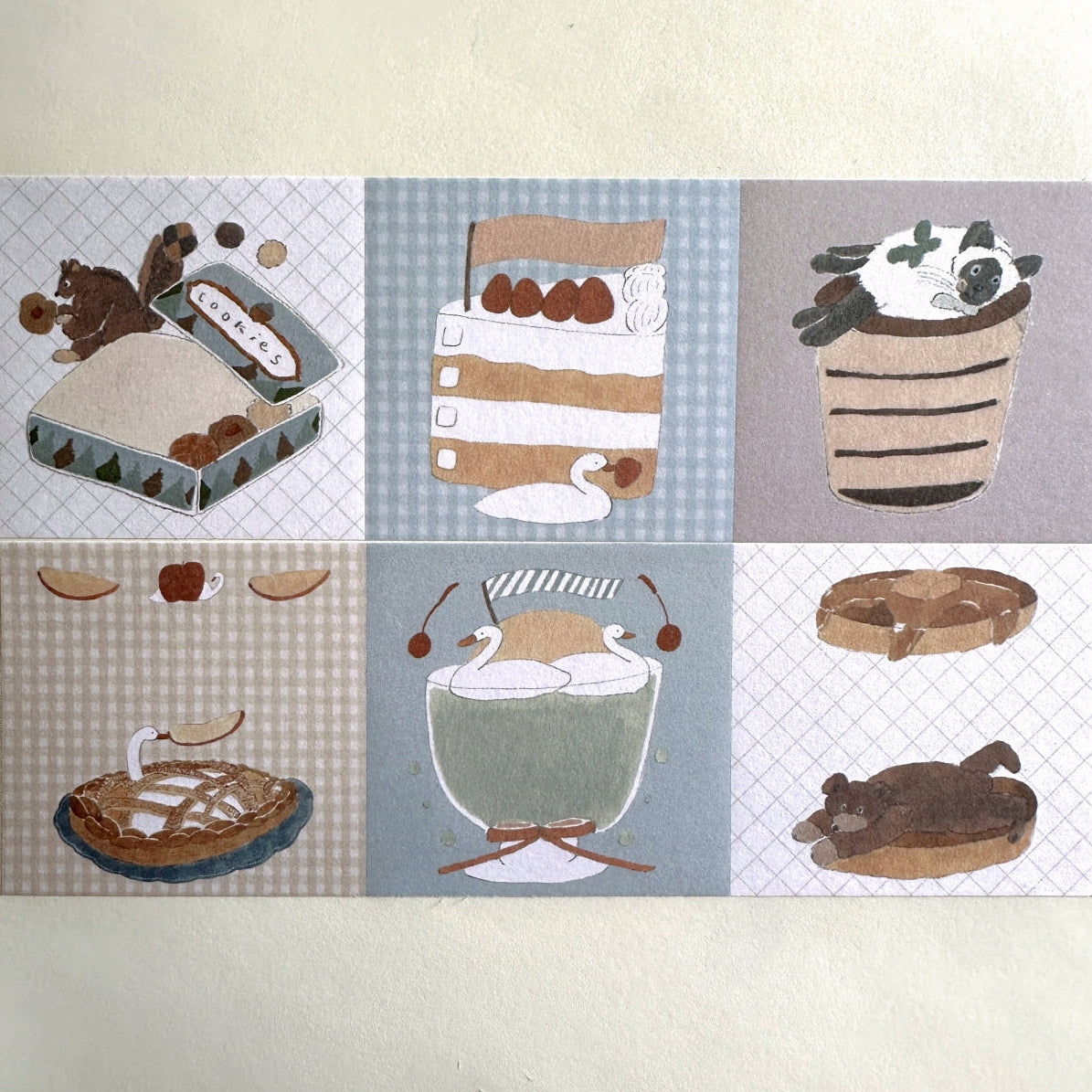 Tobimatsu Shoichiro - Dessert square sticky memo roll SAMPLES