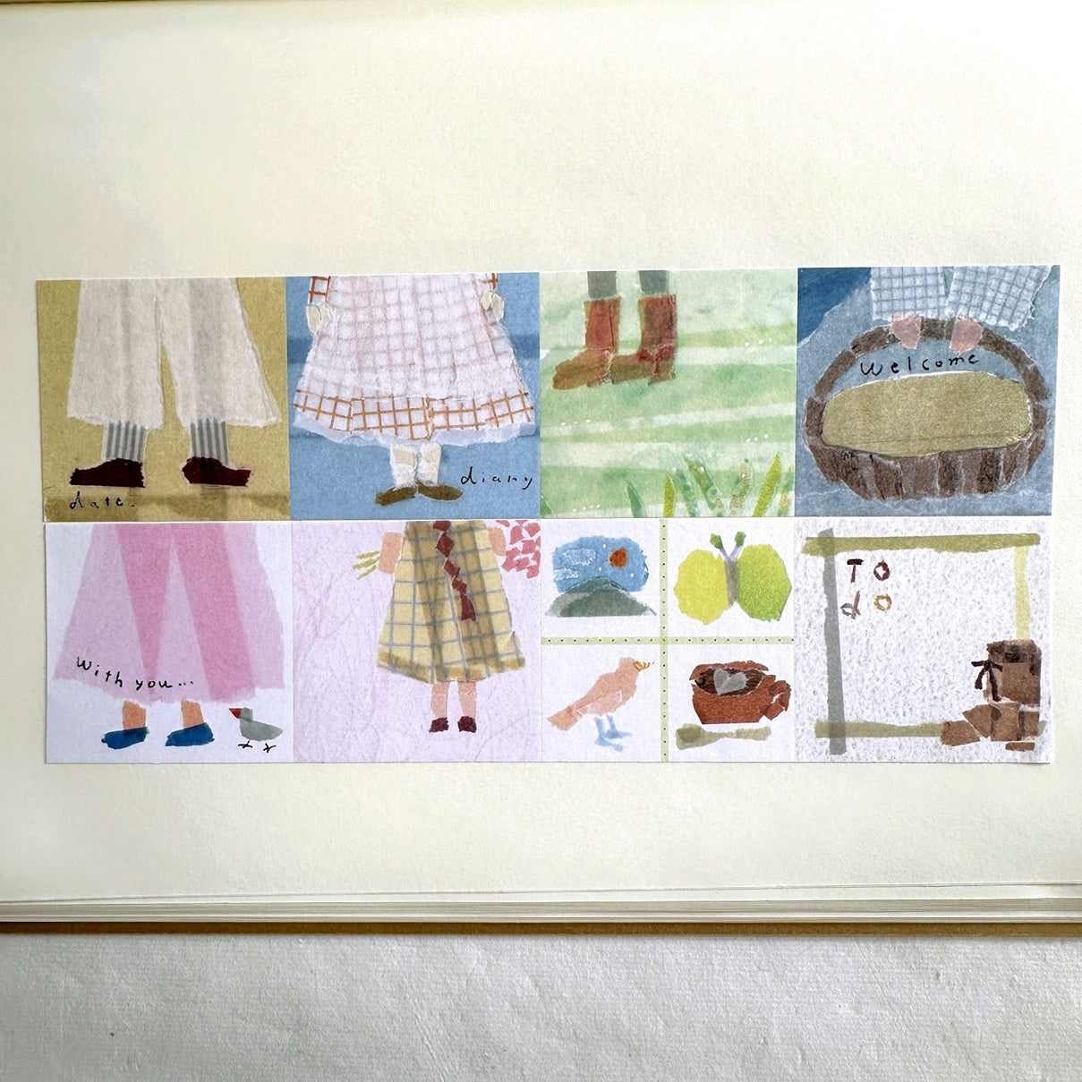 Miki Tamura - Feet Diary square sticky memo roll SAMPLES