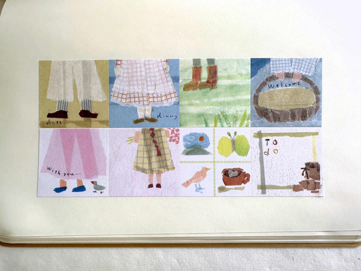 Miki Tamura - Feet Diary square sticky memo roll SAMPLES