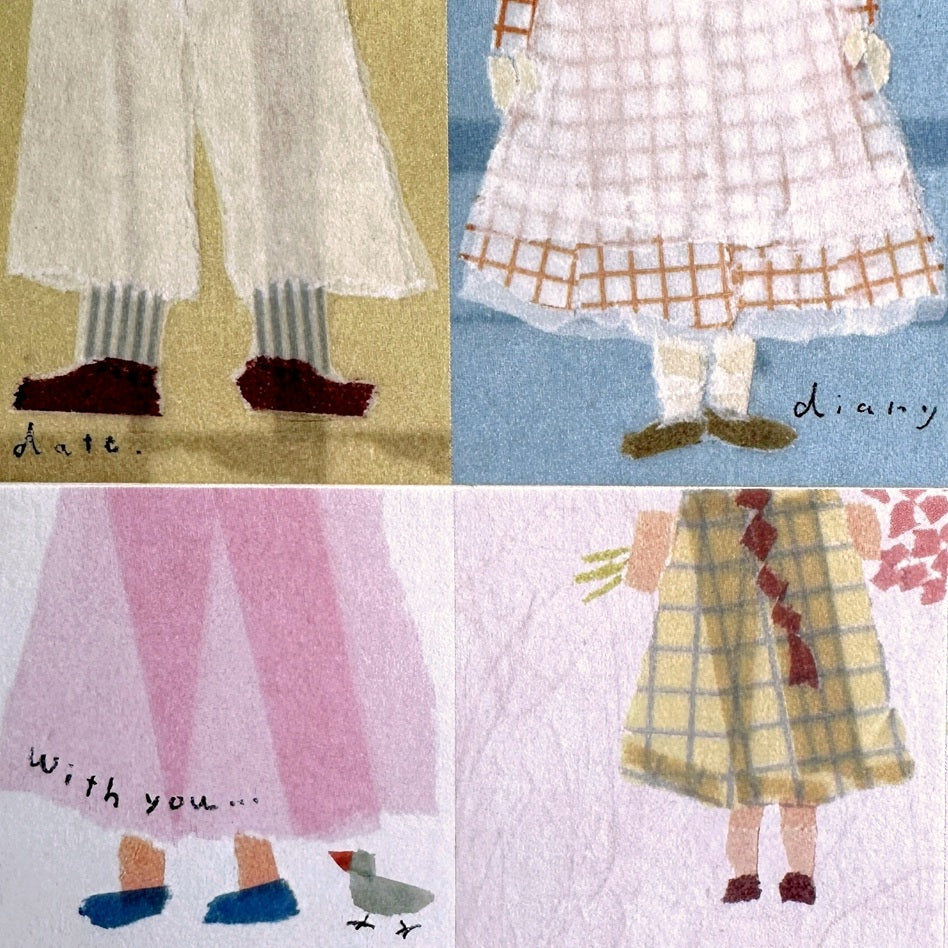 Miki Tamura - Feet Diary square sticky memo roll SAMPLES
