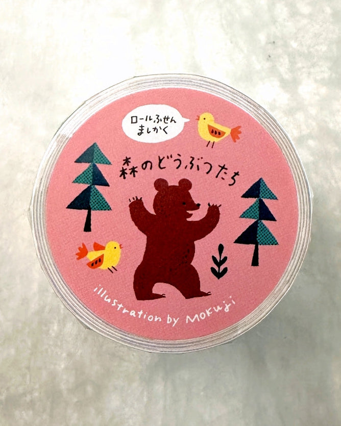 Mokuji - Forest Animals square sticky memo roll SAMPLES