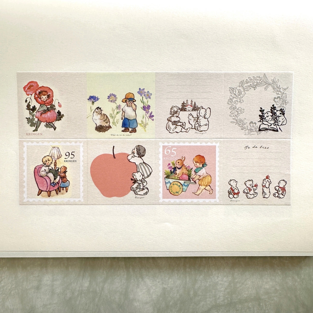 Krimgen - Sticky Notes square sticky memo roll SAMPLES