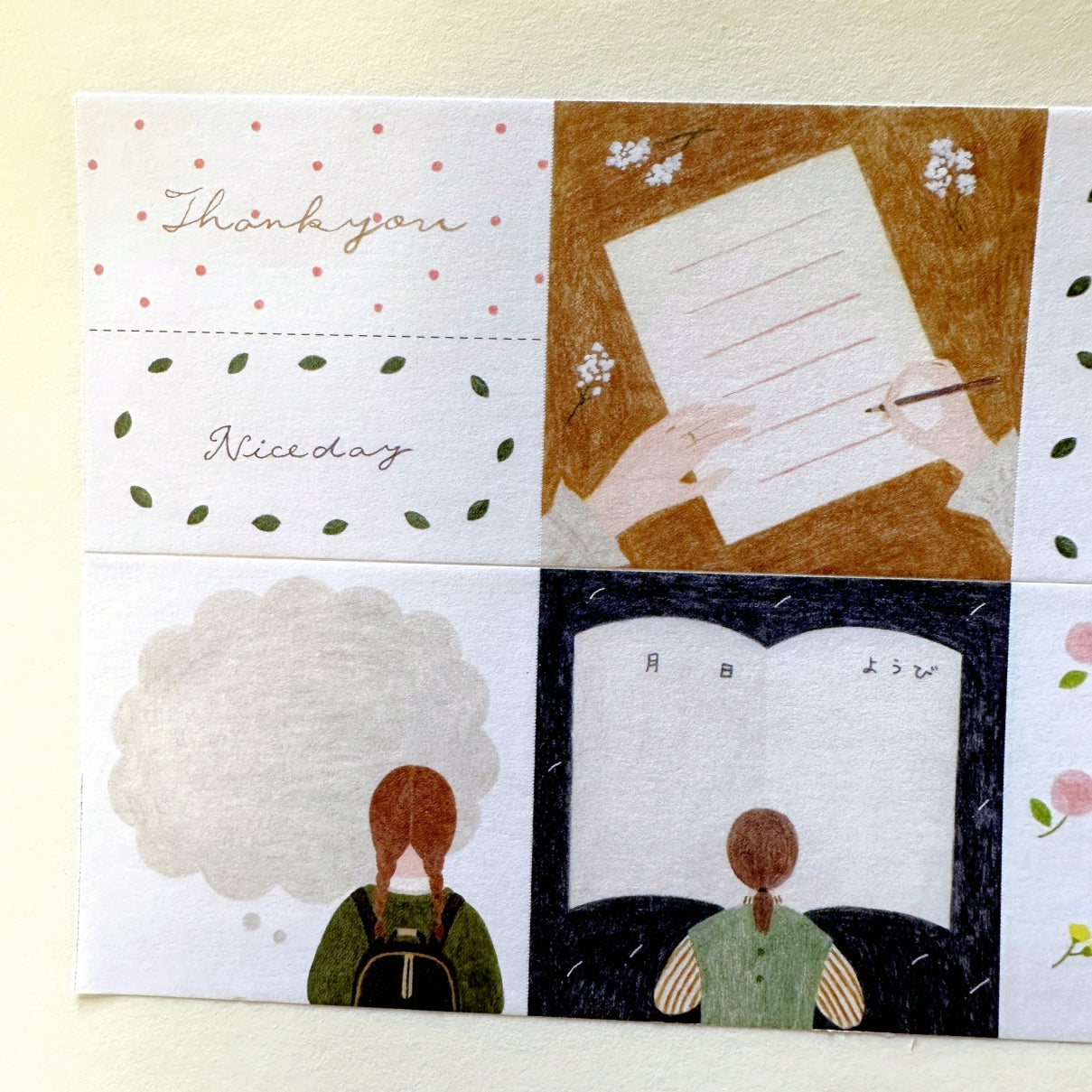 Kano Hirabayashi - Girl square sticky memo roll SAMPLES
