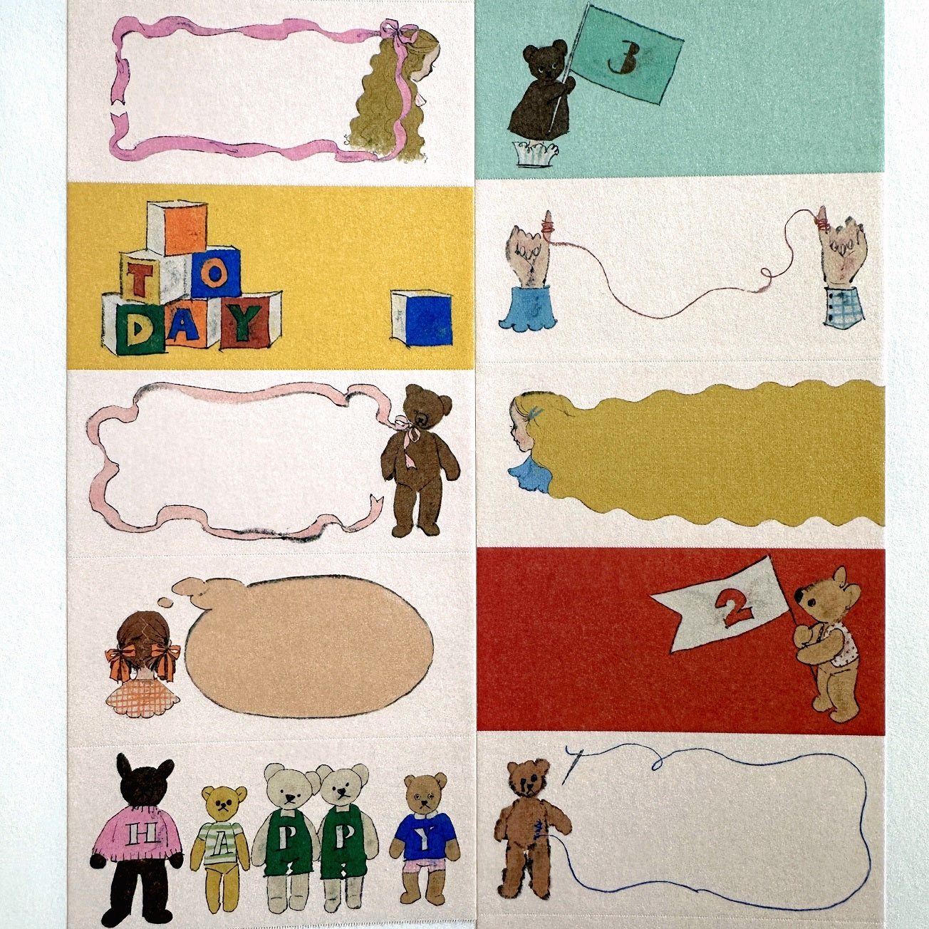 Kurahashirei - Kodomo Beya petite sticky memo roll SAMPLES