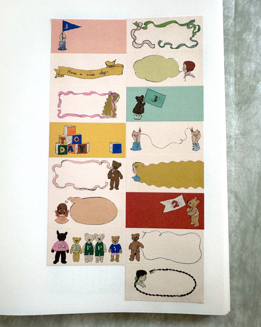 Kurahashirei - Kodomo Beya petite sticky memo roll SAMPLES