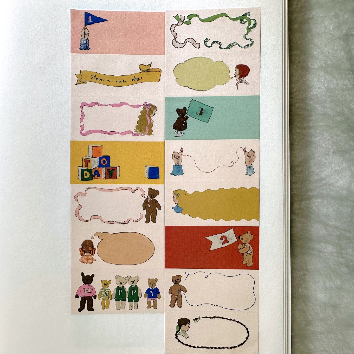 Kurahashirei - Kodomo Beya petite sticky memo roll SAMPLES
