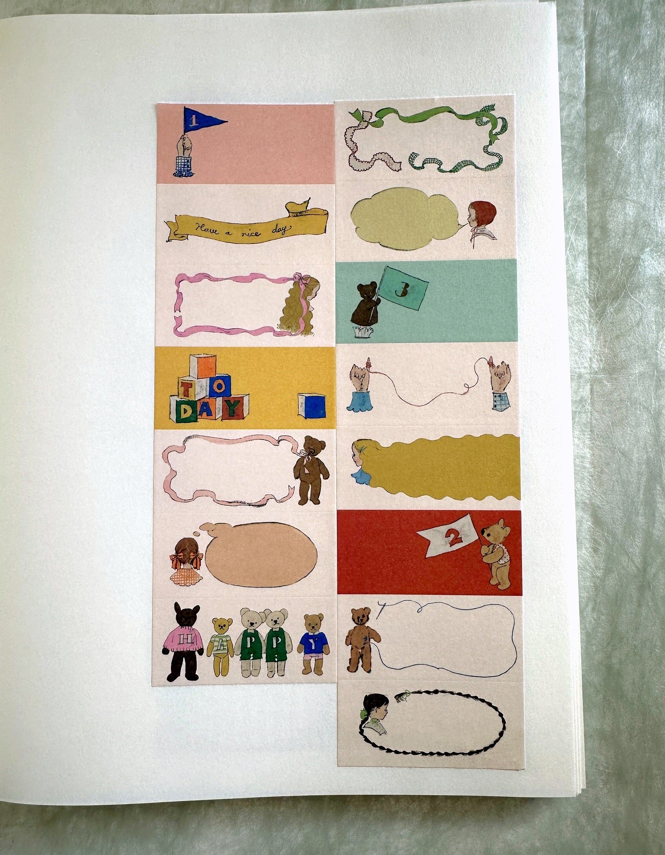 Kurahashirei - Kodomo Beya petite sticky memo roll SAMPLES