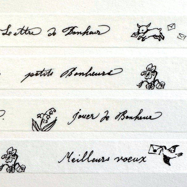 Ananö - Lettre de Bonheur slim washi tape SAMPLES