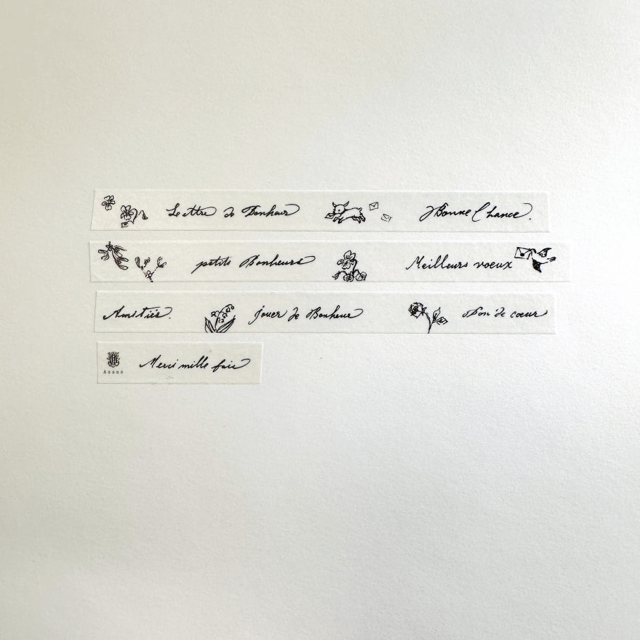 Ananö - Lettre de Bonheur slim washi tape SAMPLES