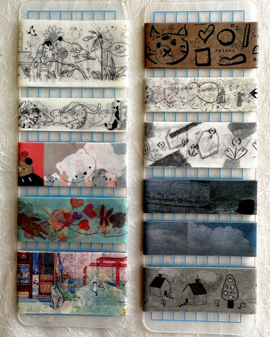 Masao Takahata - Kiritori Kumaste perforated washi tape SAMPLES