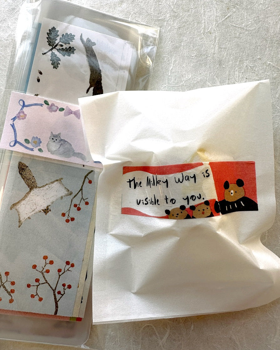 Masao Takahata - Kiritori Kumaste perforated washi tape SAMPLES