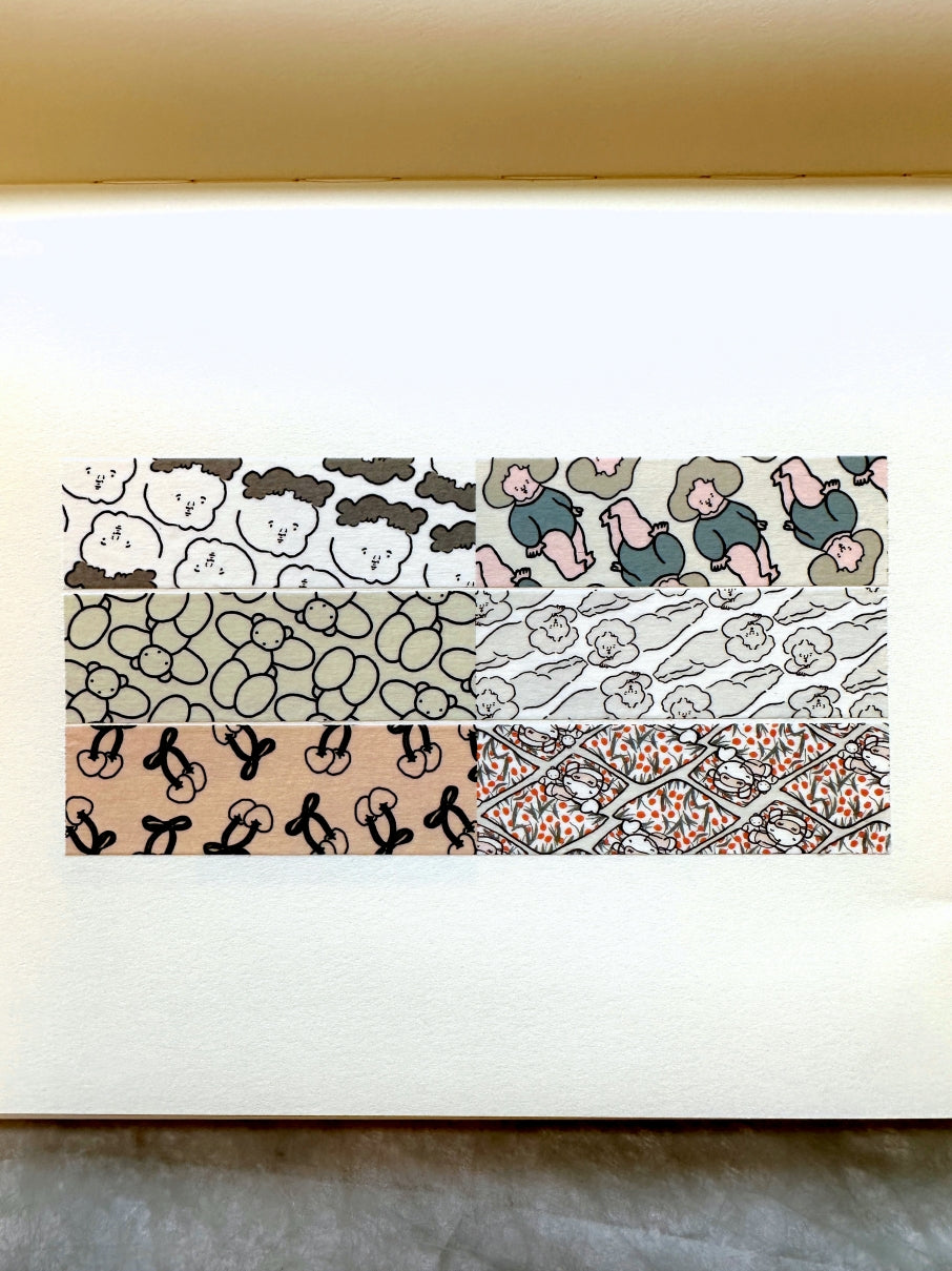 Nagaki Perm - Garagara perforated washi tape SAMPLES
