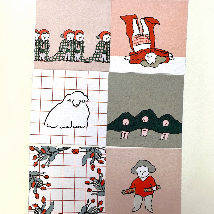 Nagaki Perm - Ma Shikaku square sticky memo roll SAMPLES