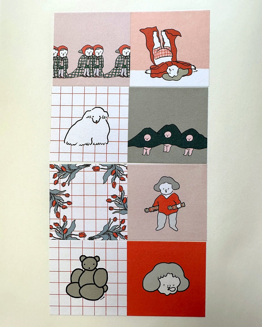 Nagaki Perm - Ma Shikaku square sticky memo roll SAMPLES