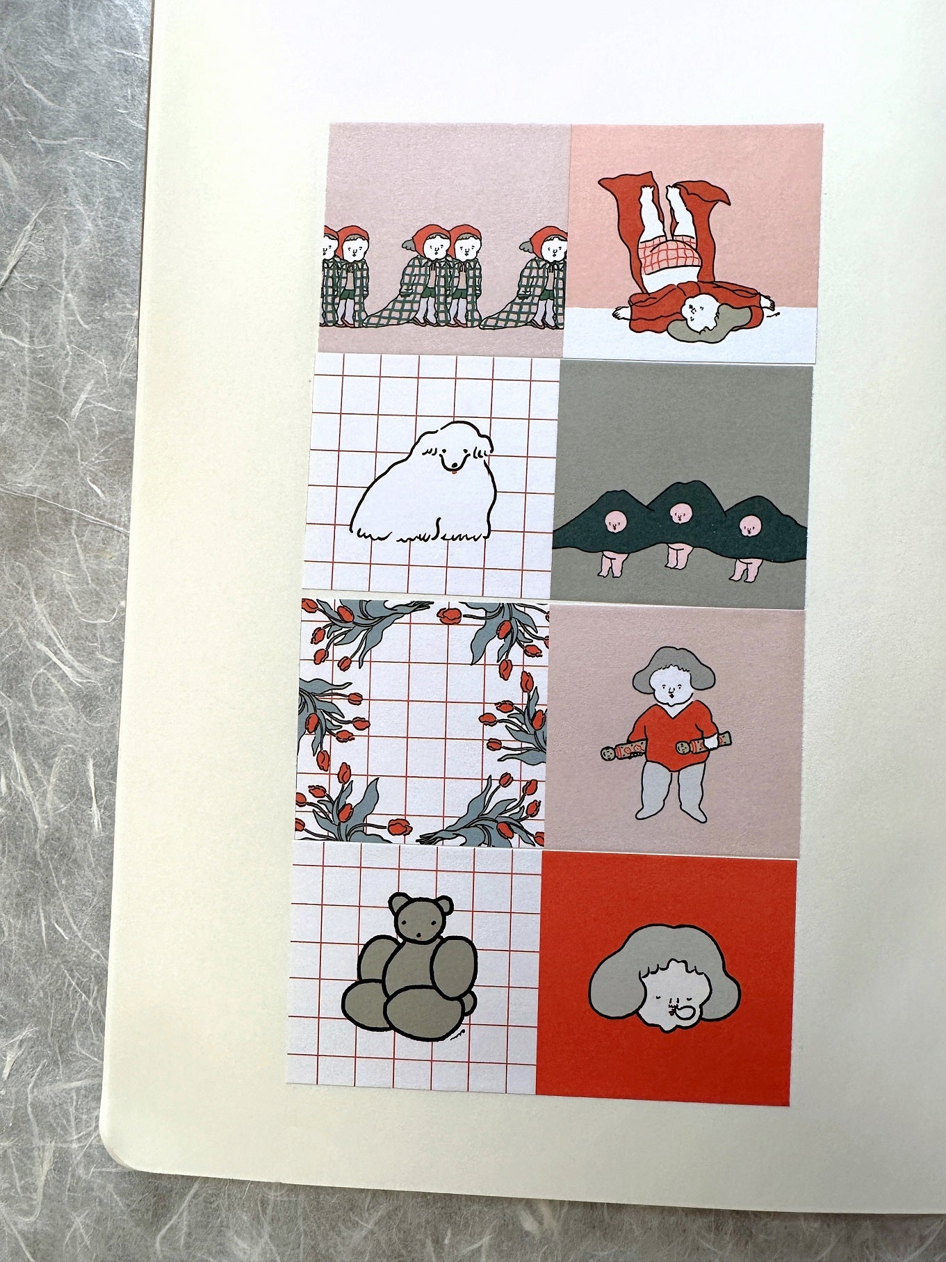 Nagaki Perm - Ma Shikaku square sticky memo roll SAMPLES