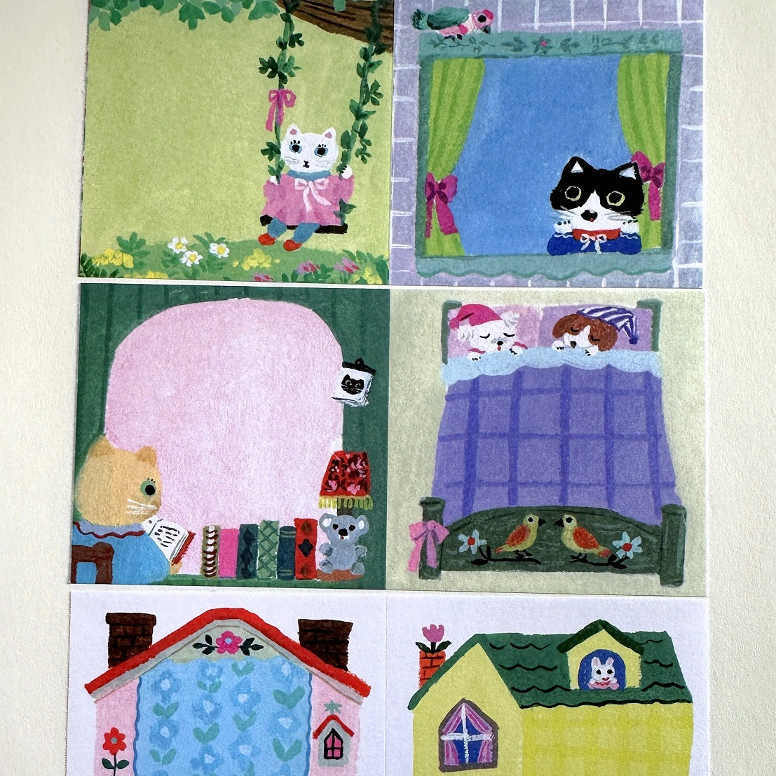 Yumi Kitagishi - Little House square sticky memo roll SAMPLES