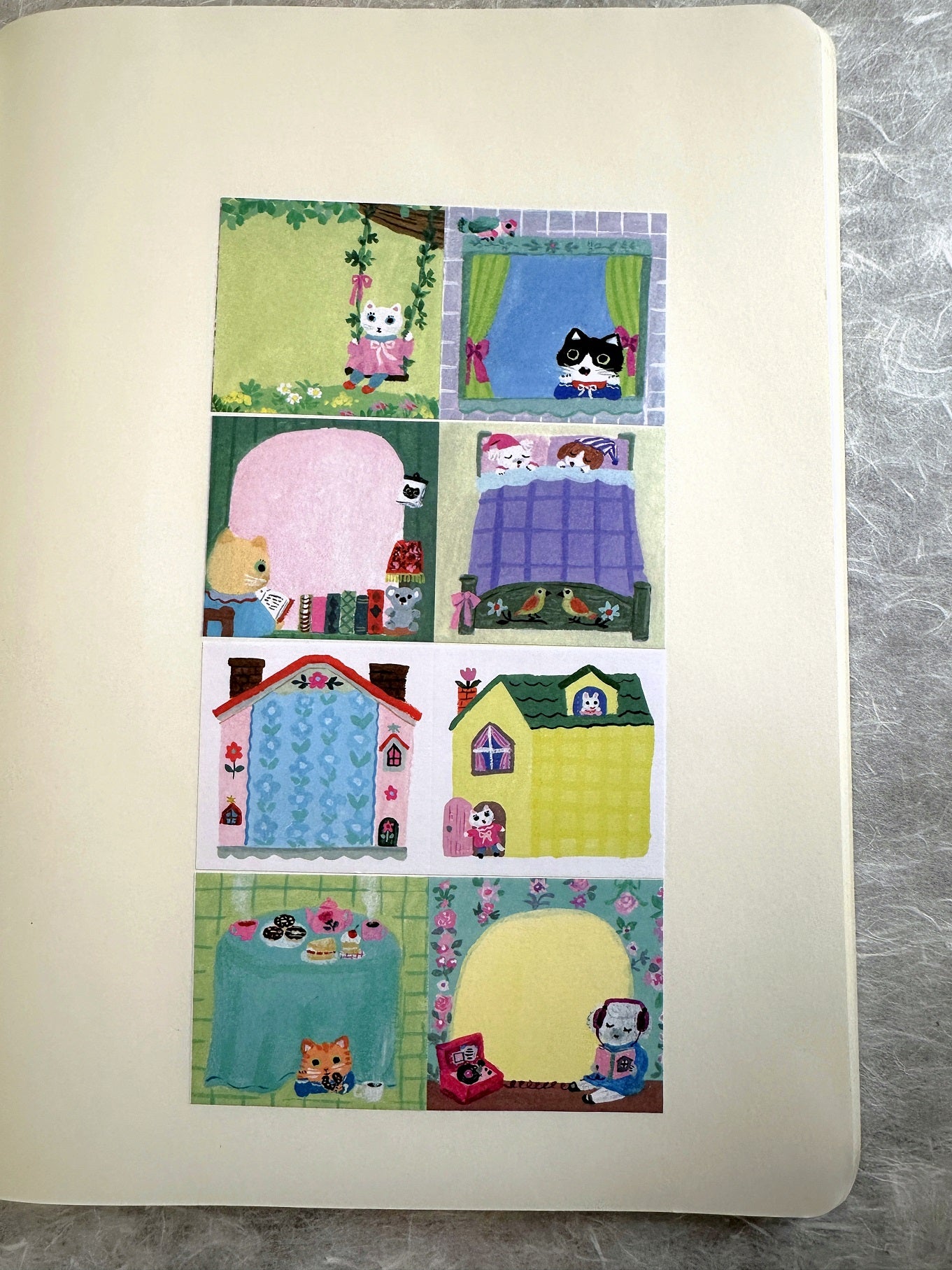 Yumi Kitagishi - Little House square sticky memo roll SAMPLES
