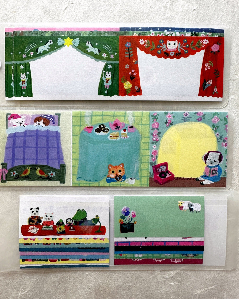 Yumi Kitagishi - Animal Fantasy petite sticky memo roll SAMPLES