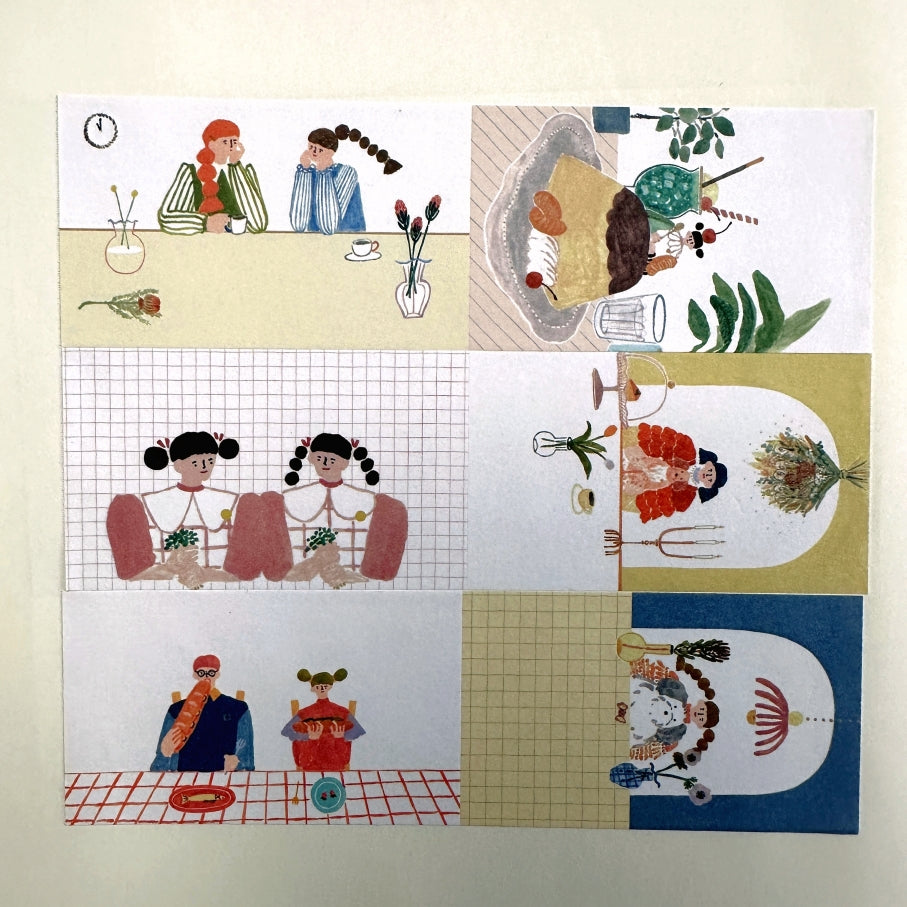 Wakairie - Gentle Everyday Life writable sticky memo roll SAMPLES