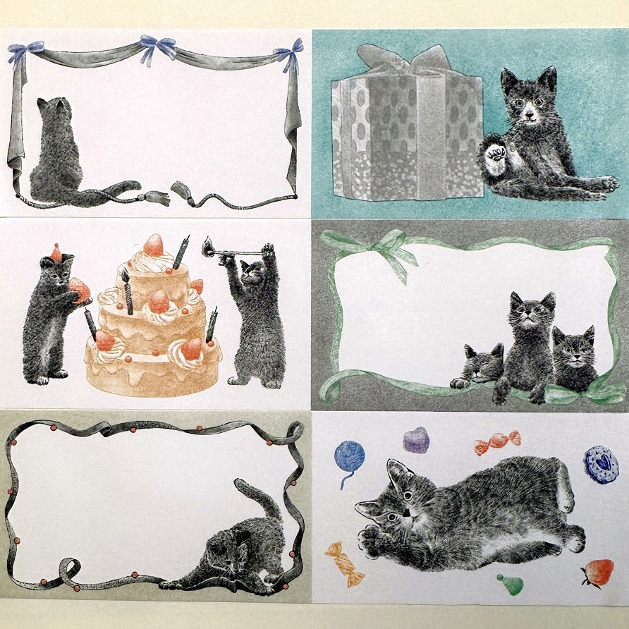 Kawi - One Fine Day with Cats sticky memo roll SAMPLES
