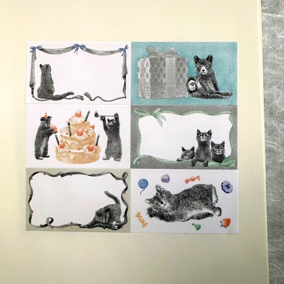 Kawi - One Fine Day with Cats sticky memo roll SAMPLES