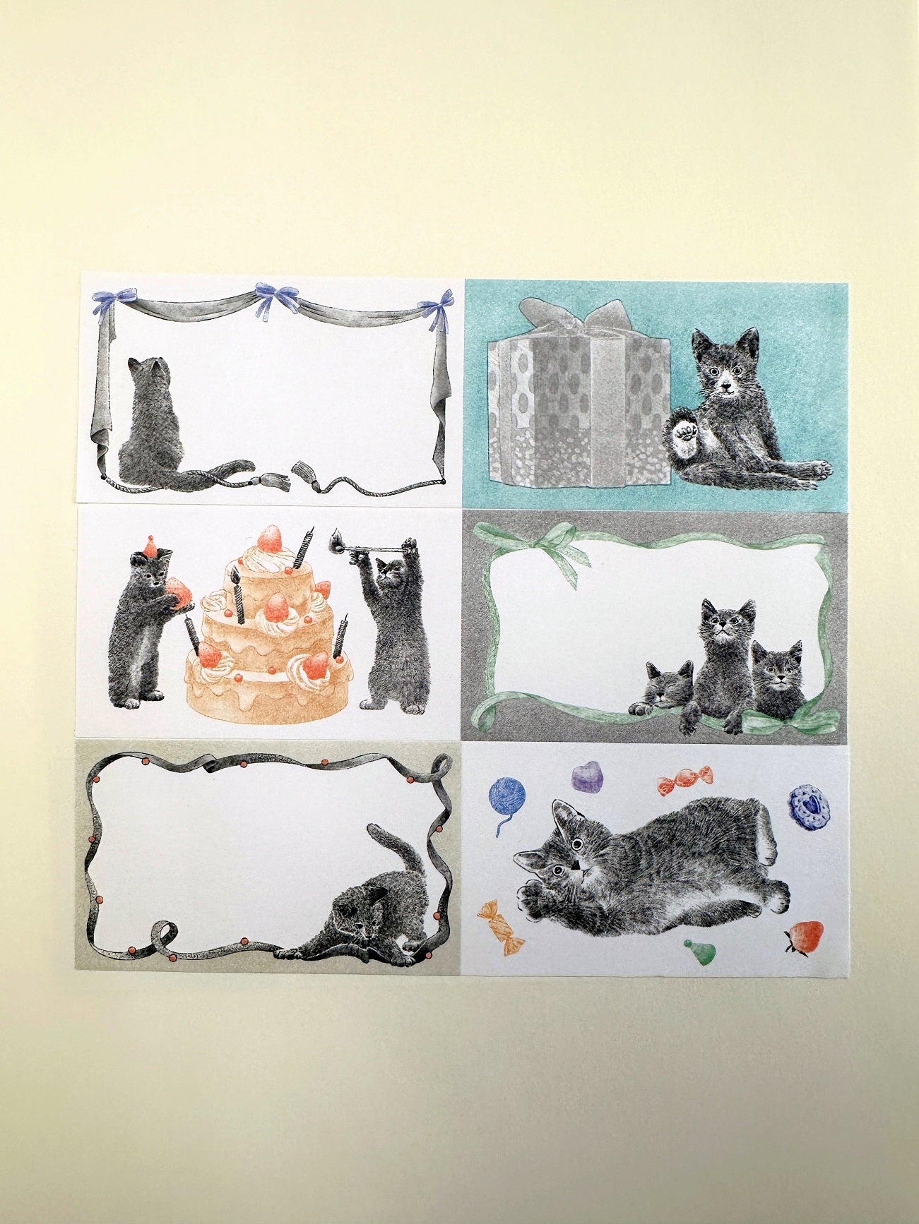 Kawi - One Fine Day with Cats sticky memo roll SAMPLES