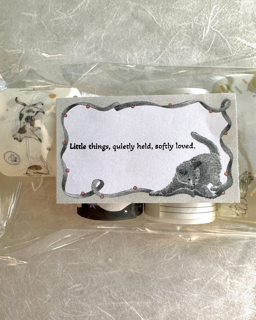 Kawi - One Fine Day with Cats sticky memo roll SAMPLES